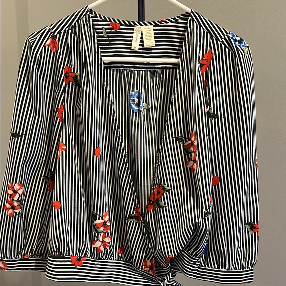 Floral Striped Women's Top